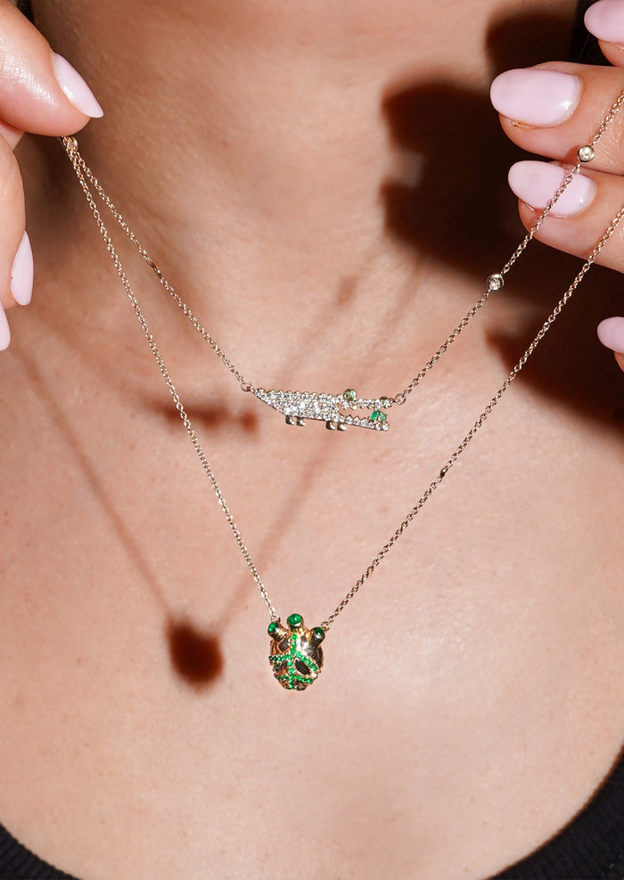 Diamond Gator Necklace