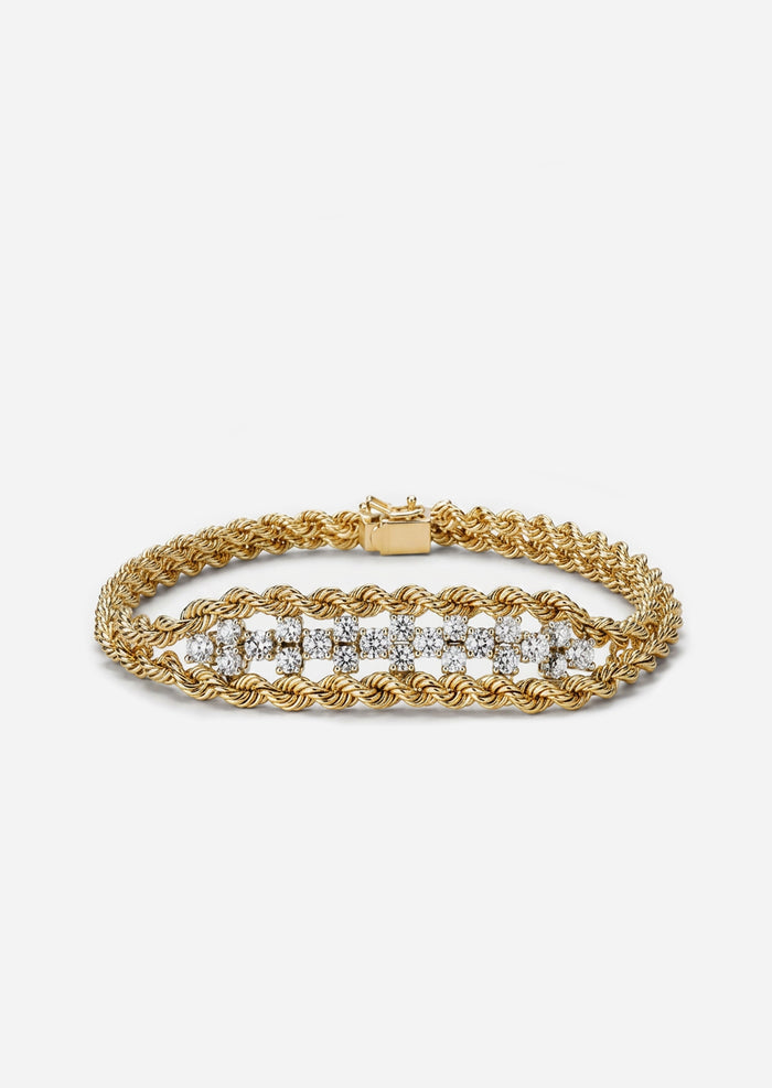 Diamond Rope ID Bracelet