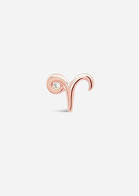 Aries Threaded Flat Back Earring