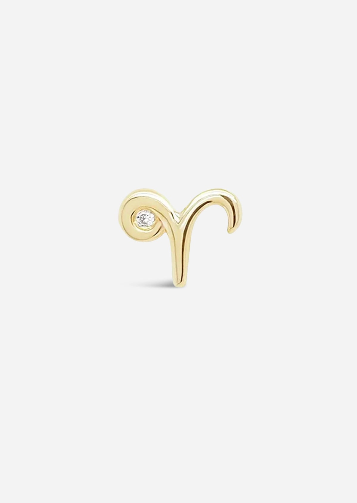 Aries Threaded Flat Back Earring