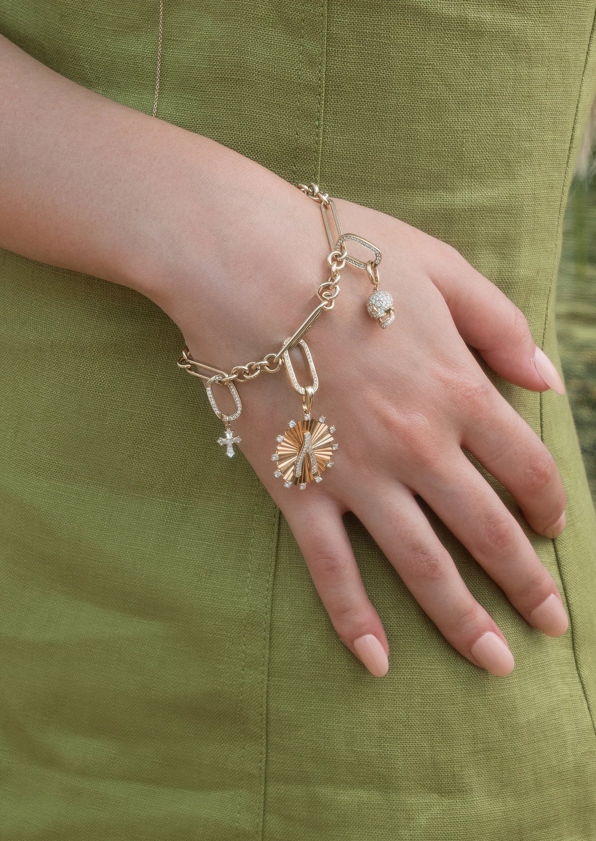 Wishbone Medallion Charm