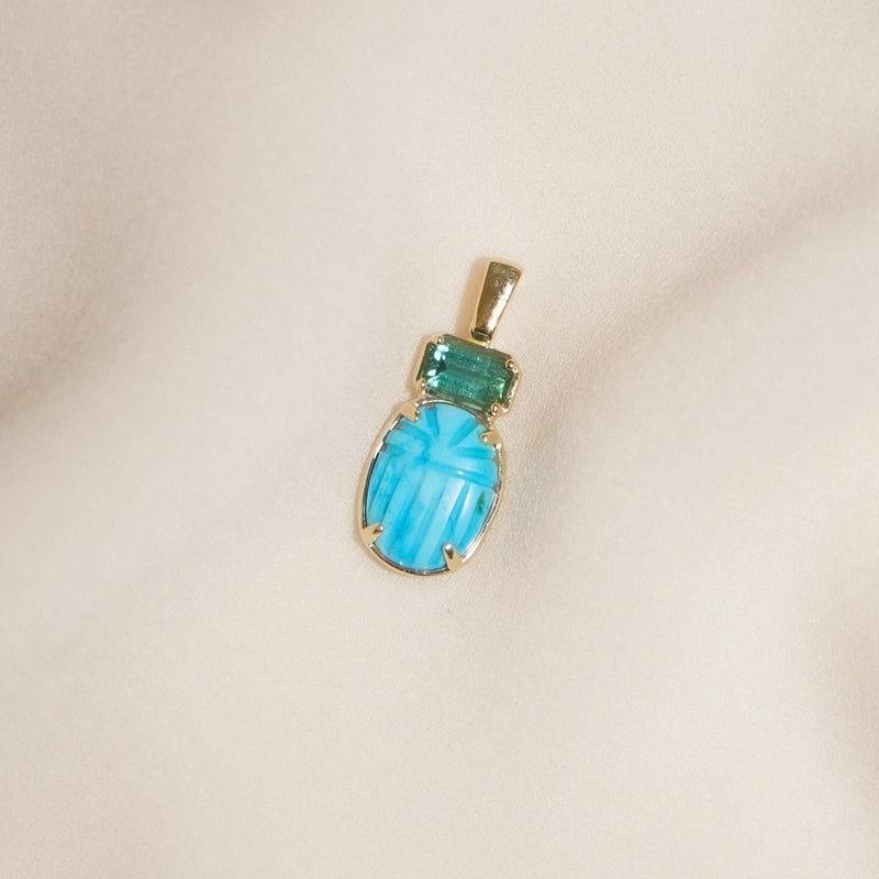 Scarab Tourmaline Charm V1