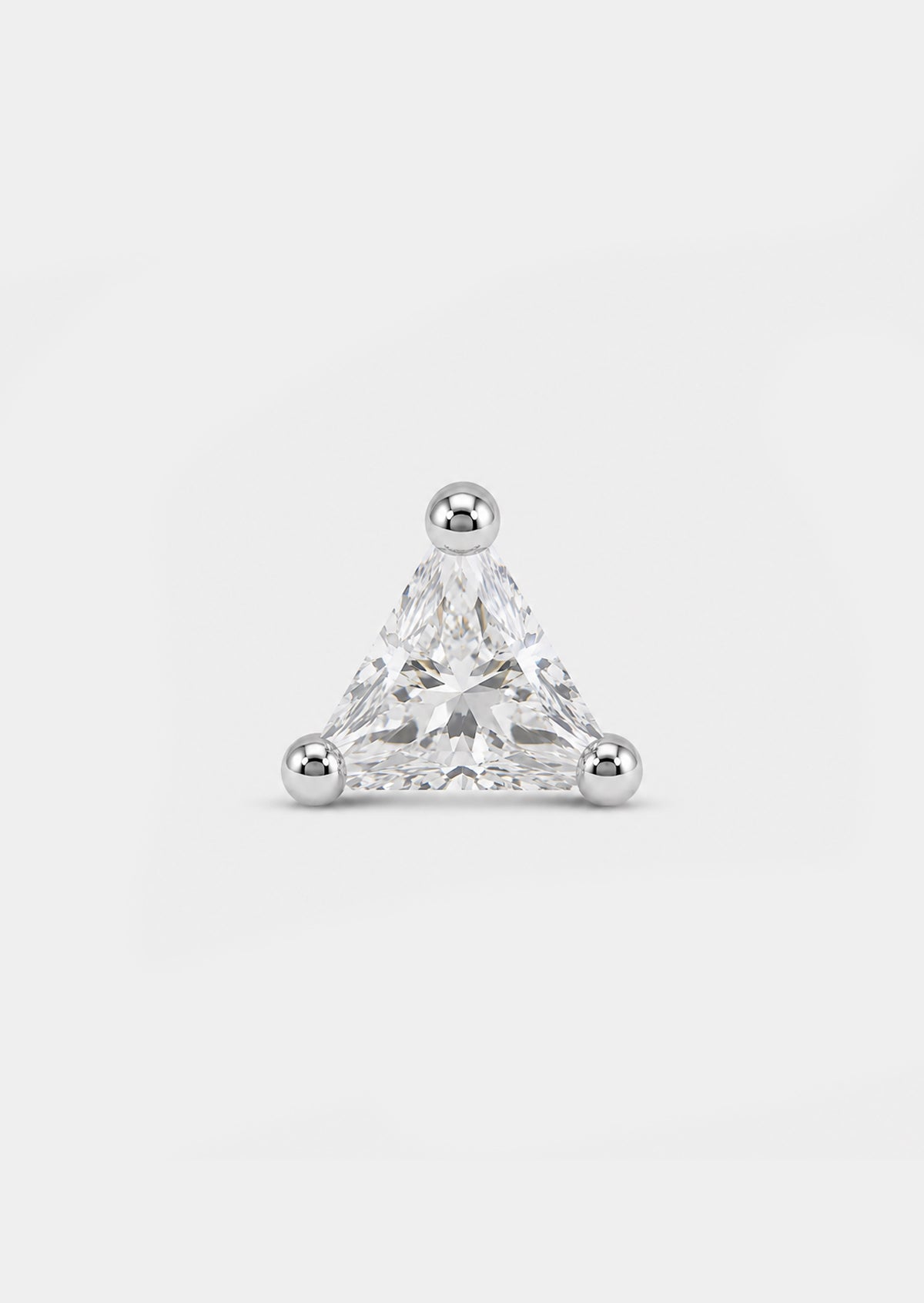 Triangle Threaded Flat Back Earring