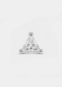 Triangle Threaded Flat Back Earring