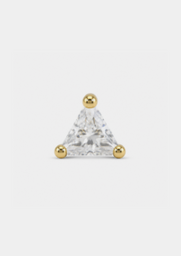 Triangle Threaded Flat Back Earring