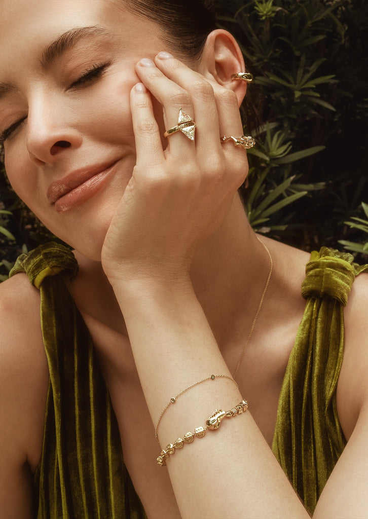 Sacred 5 Emerald Station Bracelet