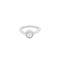 Bezel Set Diamond Clicker Hoop | .6GMS .06CT | Single