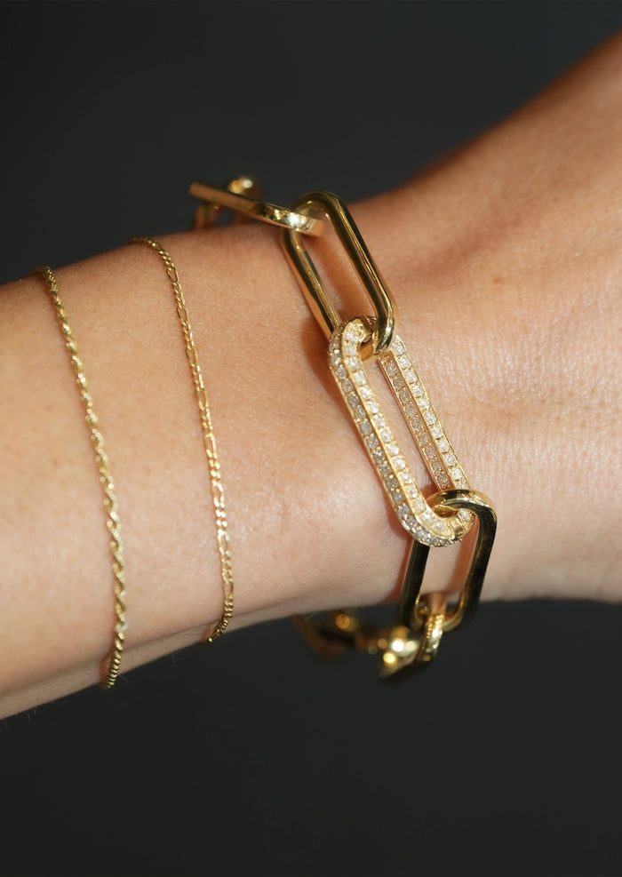 Jumbo Diamond Paperclip Bracelet
