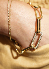 Jumbo Diamond Paperclip Bracelet