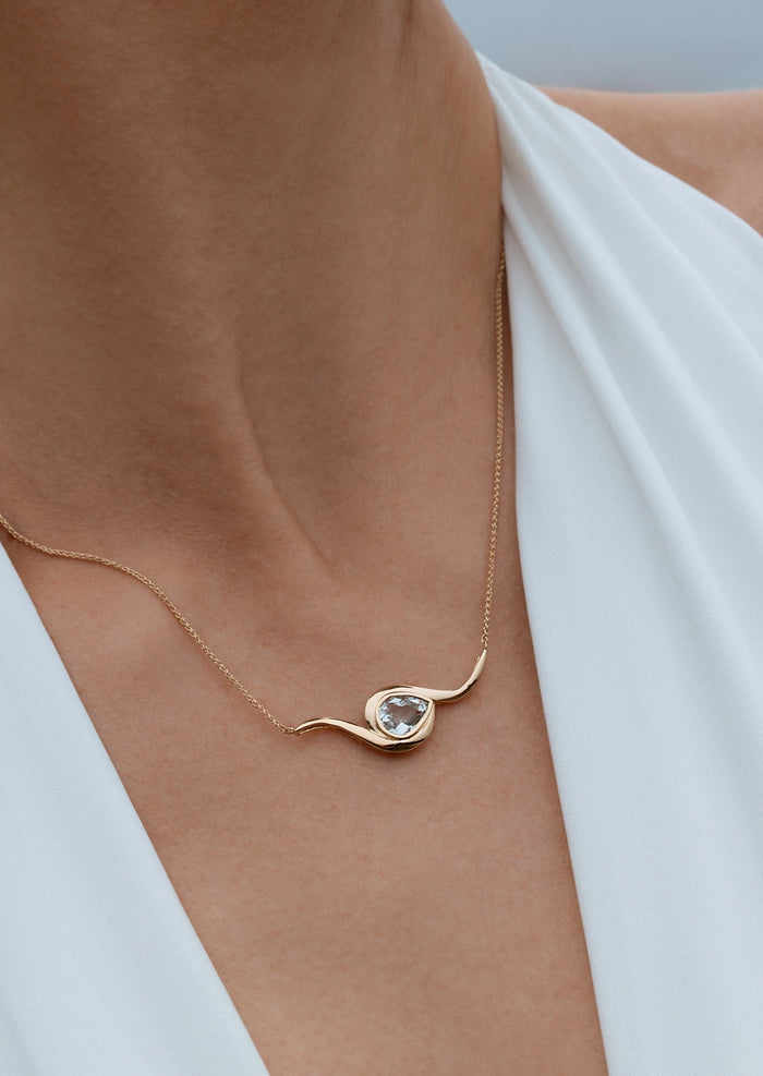 Marée Necklace - Aquamarine