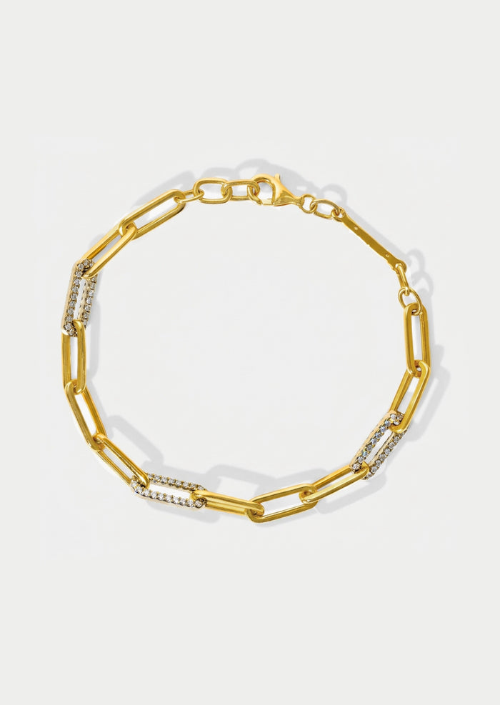 Diamond Staple Bracelet