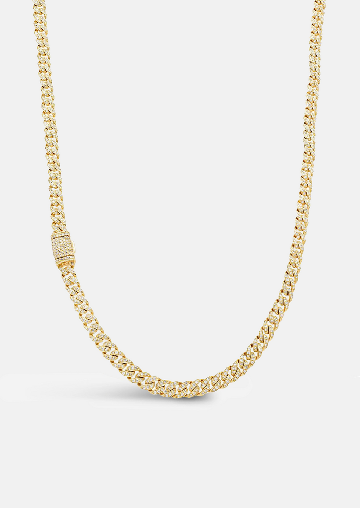 Diamond Curb Chain Necklace