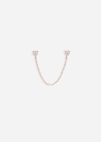 Double Diamond Chain Earring | Single