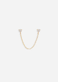 Double Diamond Chain Earring | Single