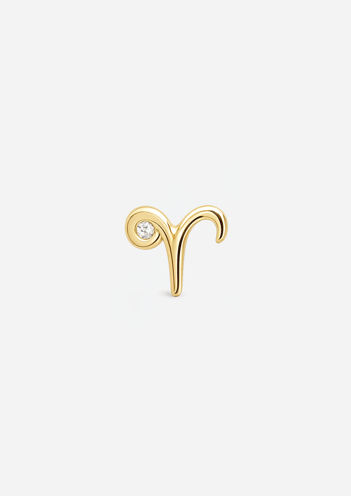 Aries Threaded Flat Back Earring