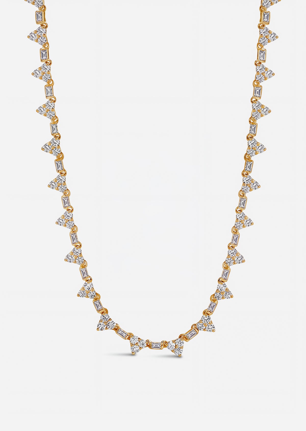 Pyramid Tennis Necklace