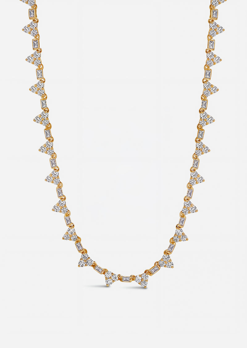 Pyramid Tennis Necklace