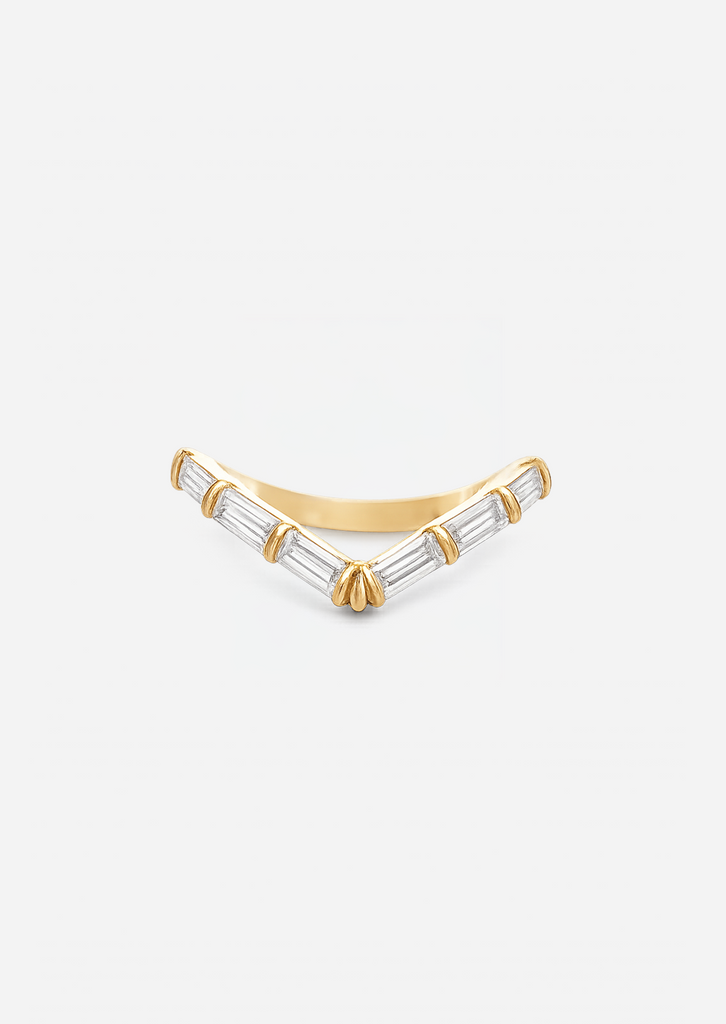 Baguette V Ring