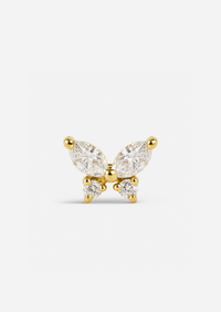 Butterfly Threaded Flat Back Earring