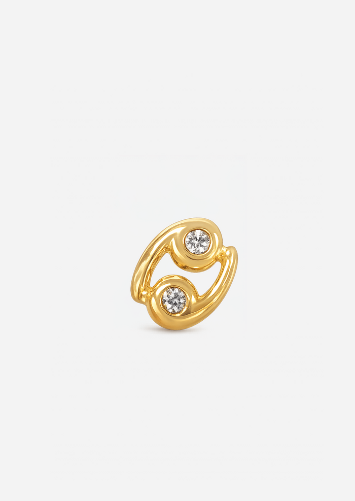 Cancer Threaded Flat Back Earring