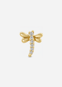 Dragonfly Threaded Flat Back Earring