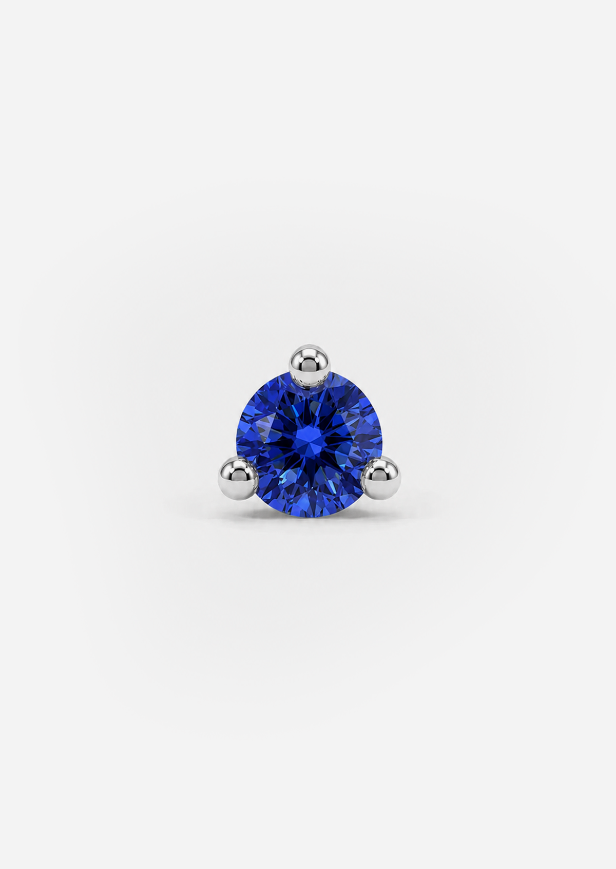 2mm Sapphire Threaded Flat Back Earring