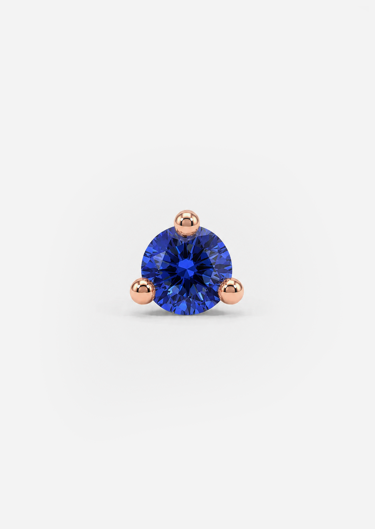 2mm Sapphire Threaded Flat Back Earring