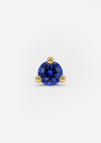 2mm Sapphire Threaded Flat Back Earring