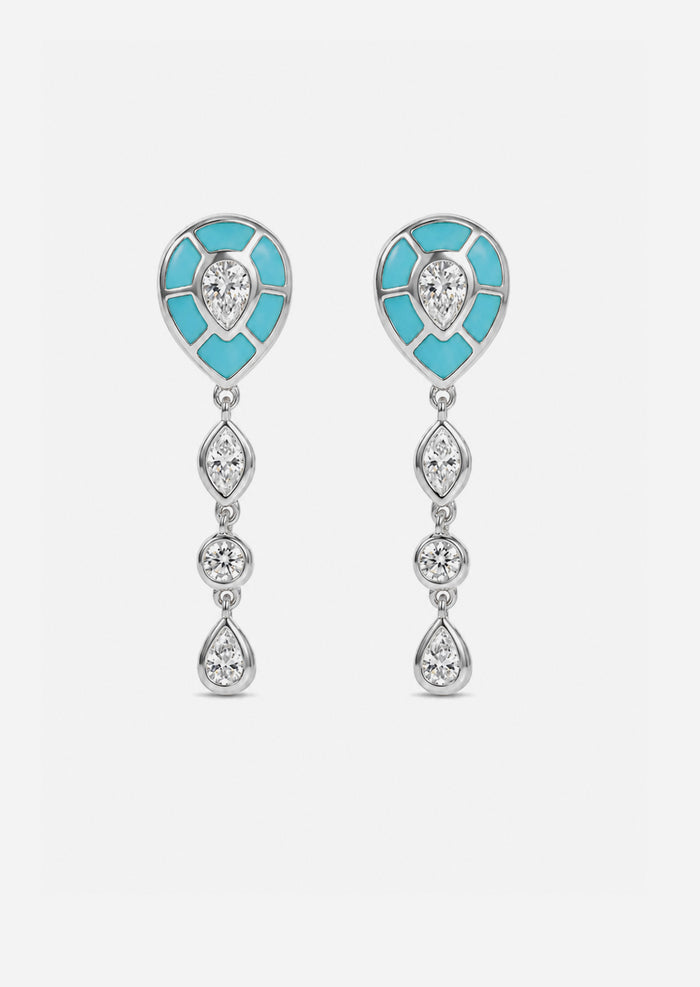 Ankh Inlay Earrings - Diamond