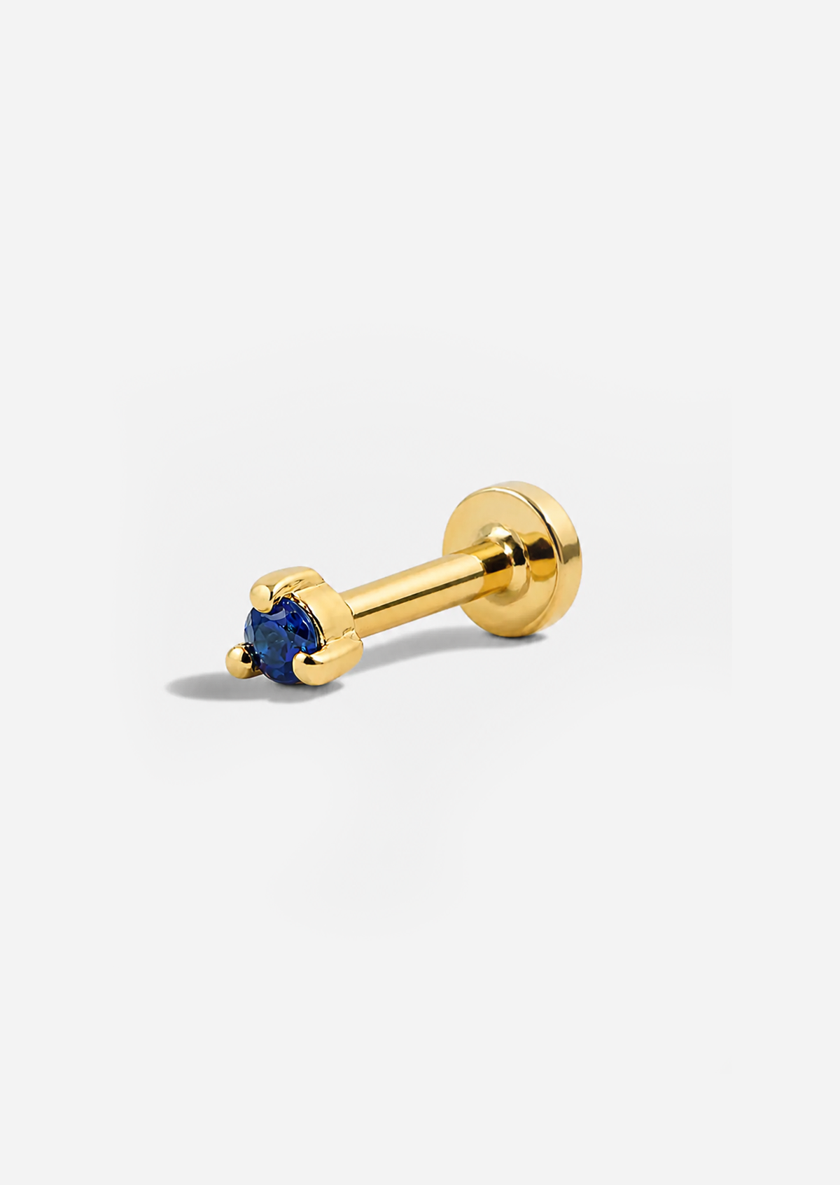 2mm Sapphire Threaded Flat Back Earring