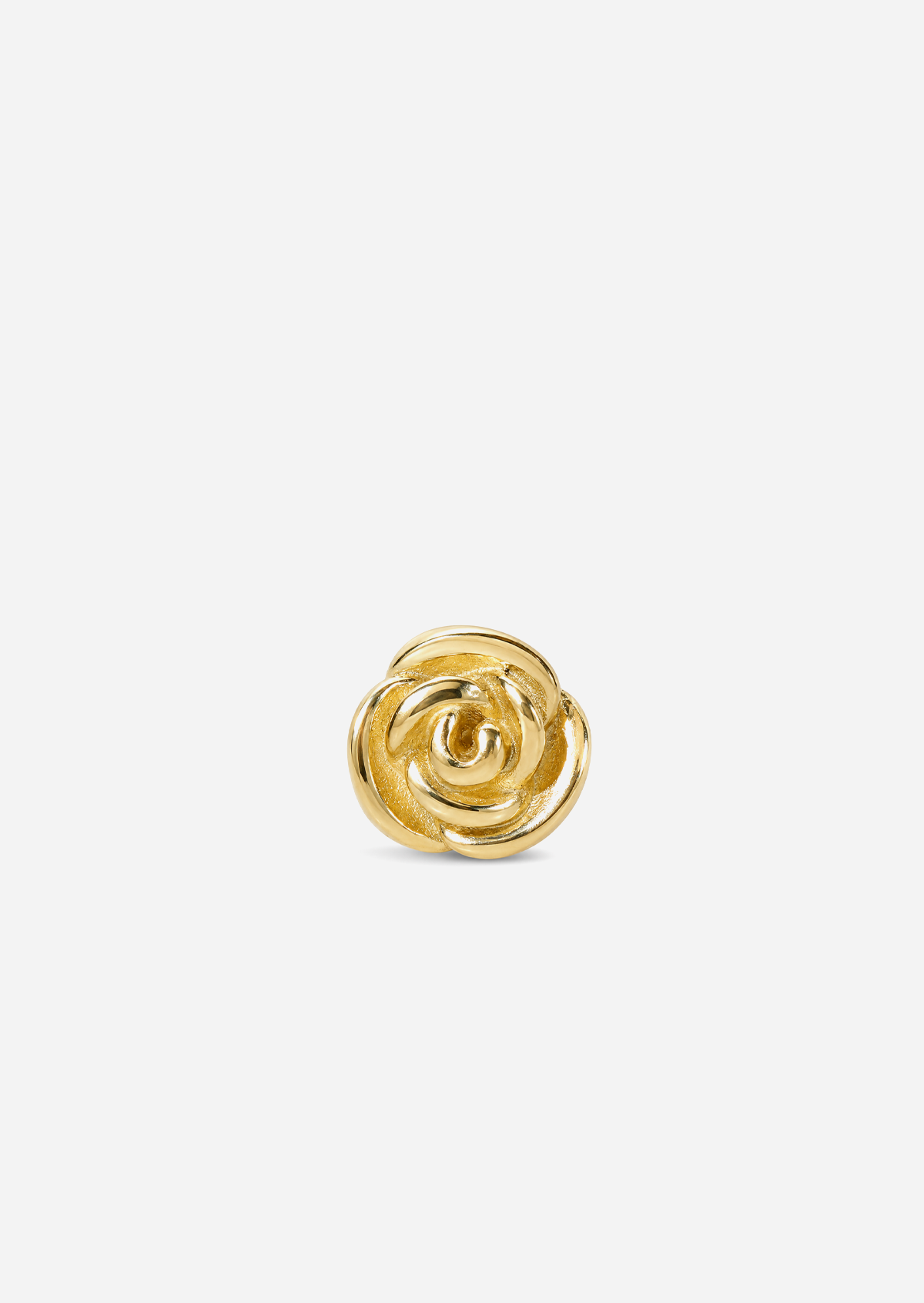 Gold Rose Threaded Flat Back Earring