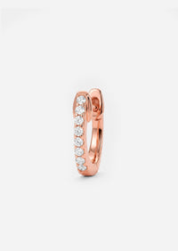 Large Diamond Huggie Hoop