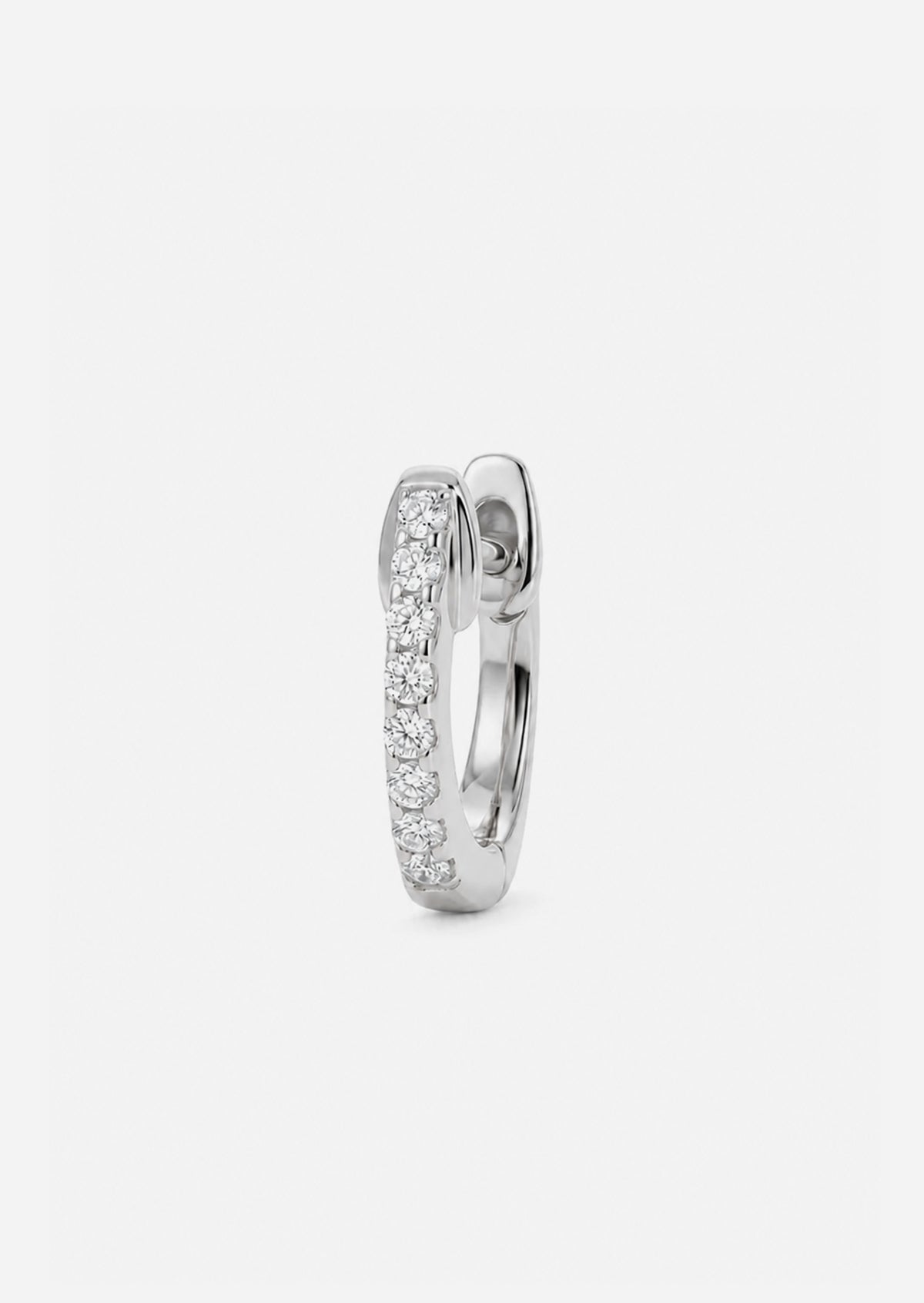 Large Diamond Huggie Hoop