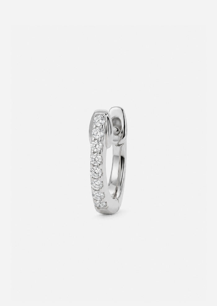 Large Diamond Huggie Hoop