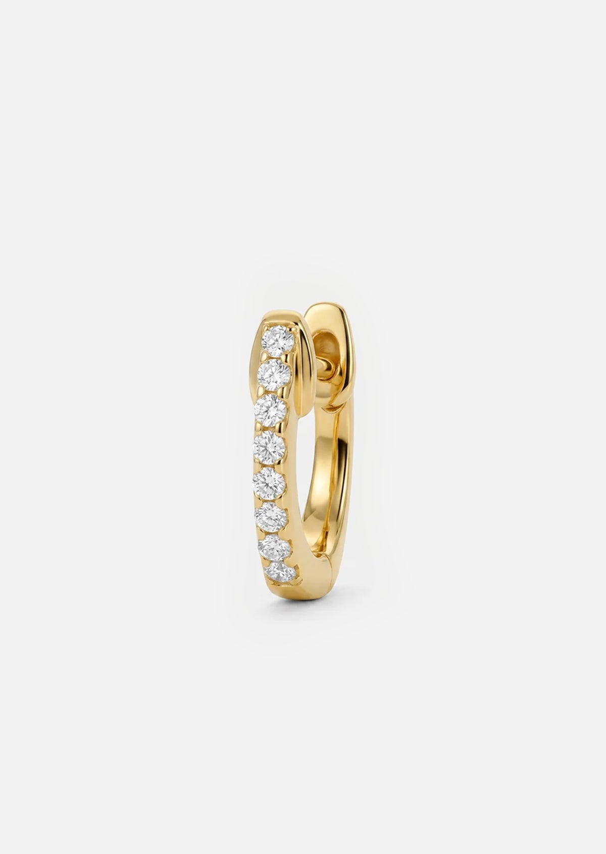 Large Diamond Huggie Hoop
