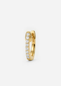 Large Diamond Huggie Hoop