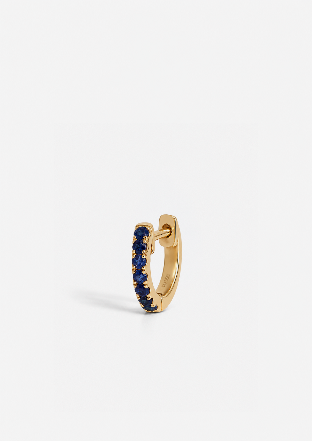 Small Sapphire Huggie Hoop