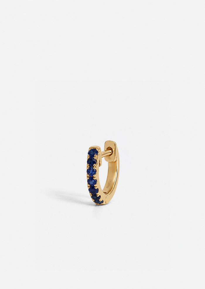 Small Sapphire Huggie Hoop