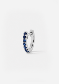 Small Sapphire Huggie Hoop
