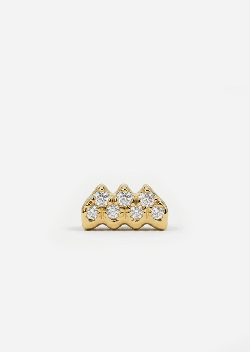Aquarius Threaded Flat Back Earring