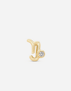 Capricorn Threaded Flat Back Earring