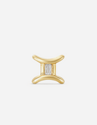 Gemini Threaded Flat Back Earring