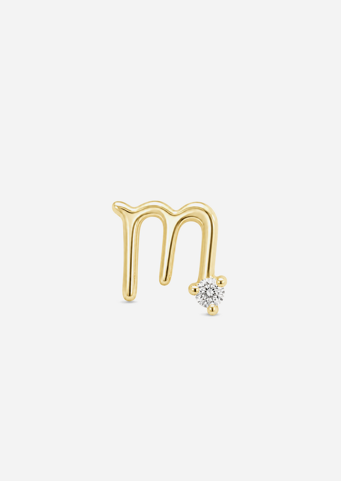 Scorpio Threaded Flat Back Earring