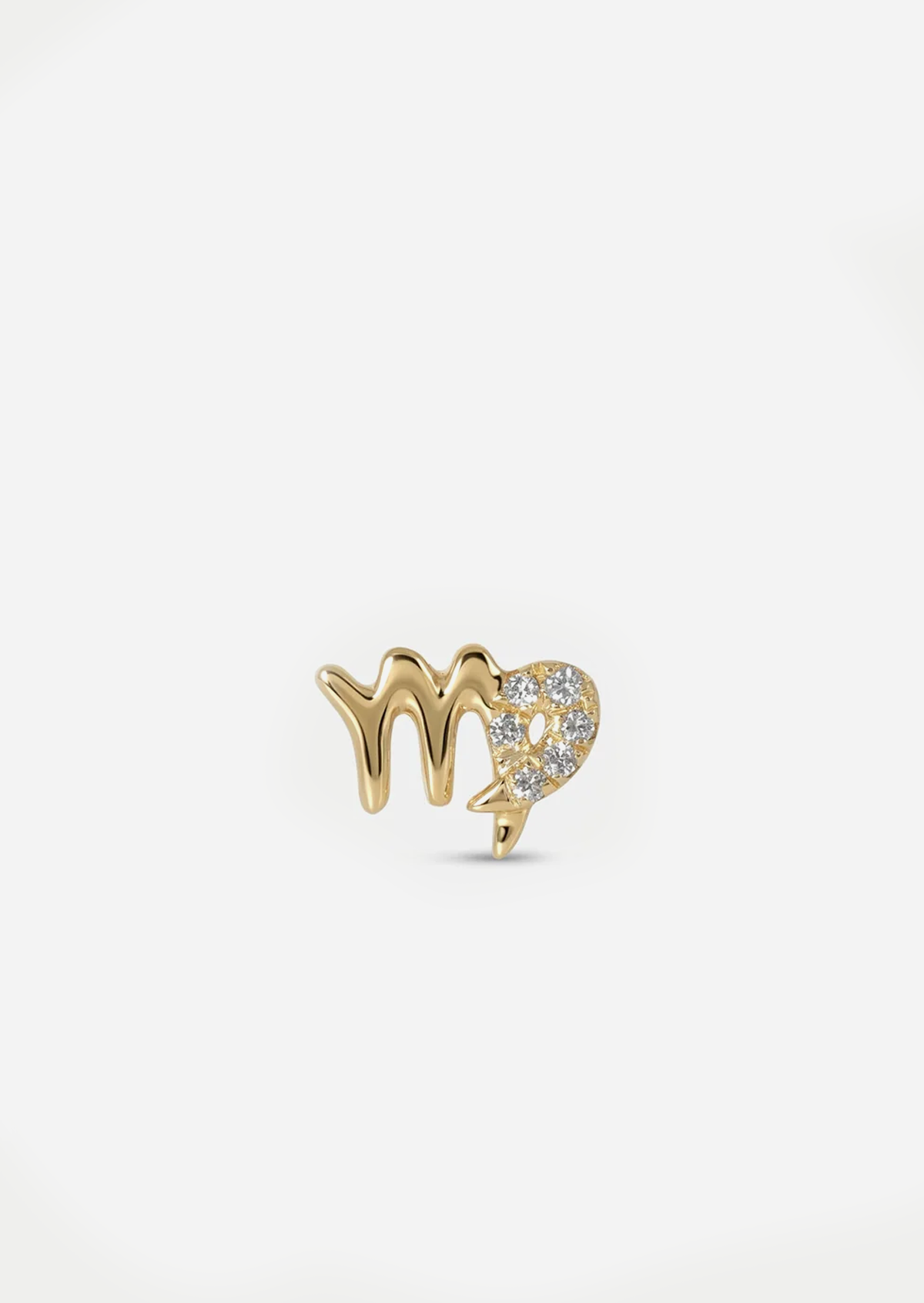 Virgo Threaded Flat Back Earring