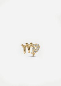 Virgo Threaded Flat Back Earring