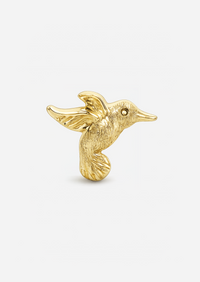 Hummingbird Threaded Flat Back Earring