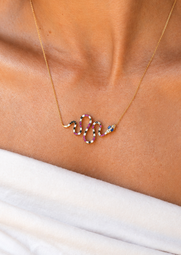 Coral Serpent Necklace