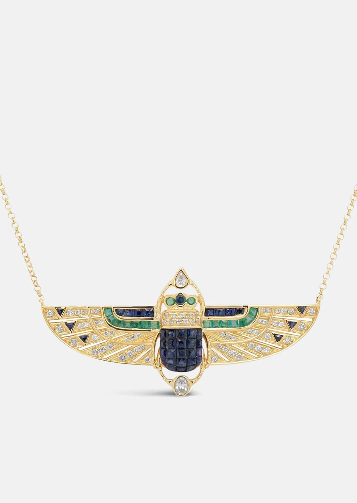 Deco Scarab Necklace