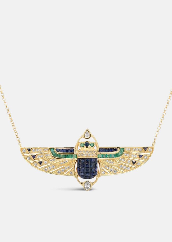 Deco Scarab Necklace