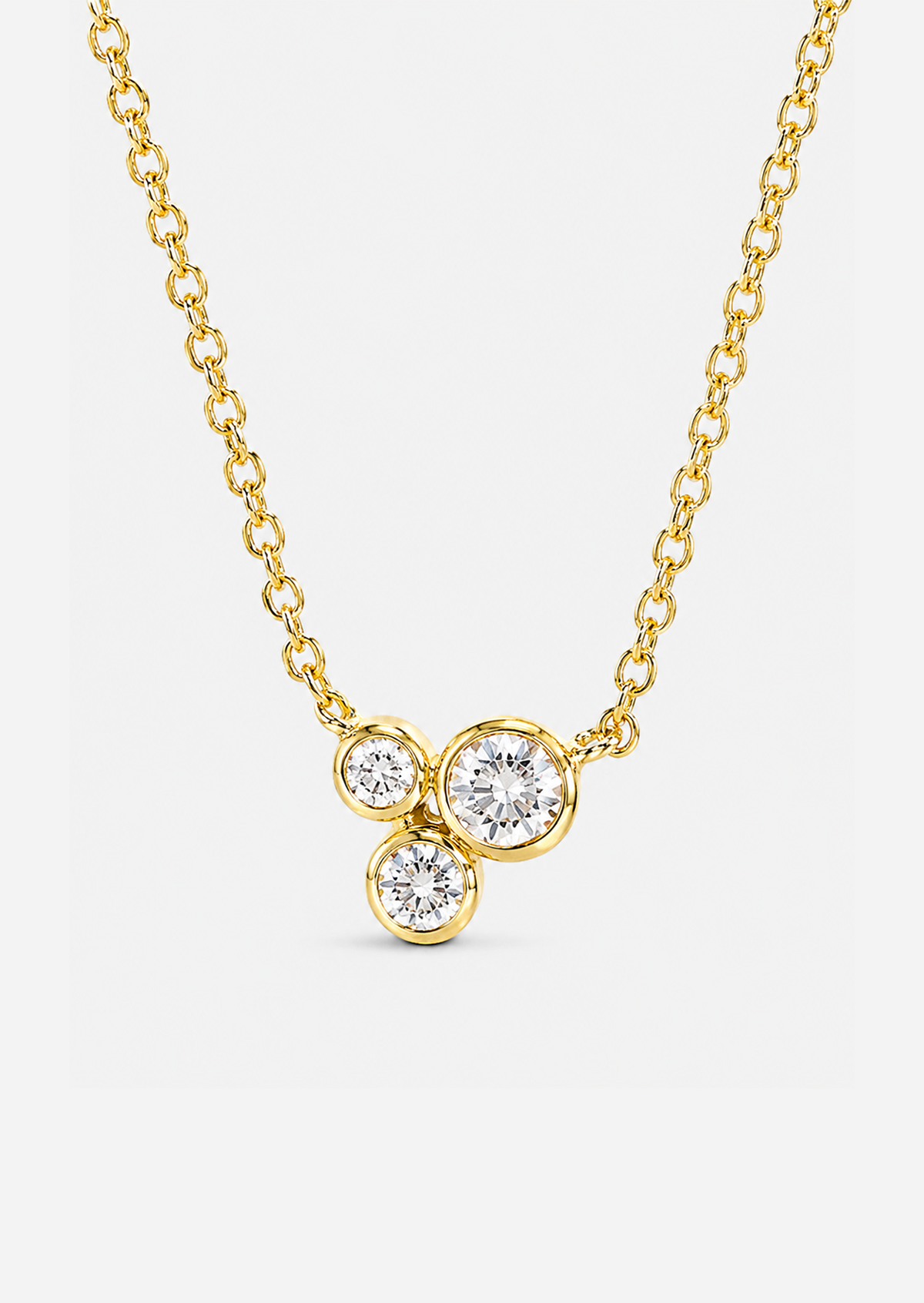 Organic Trio Diamond Necklace